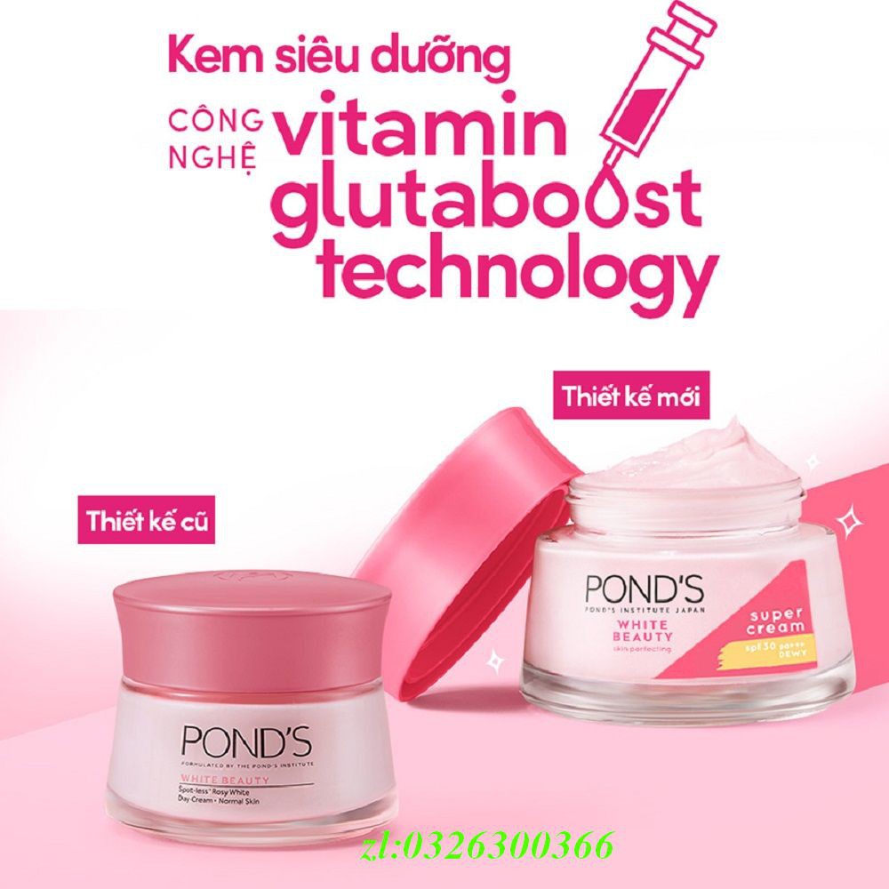 Kem Dưỡng Da 50g Ban Ngày Làm Trắng Hồng Rạng Rỡ Ponds White Beauty