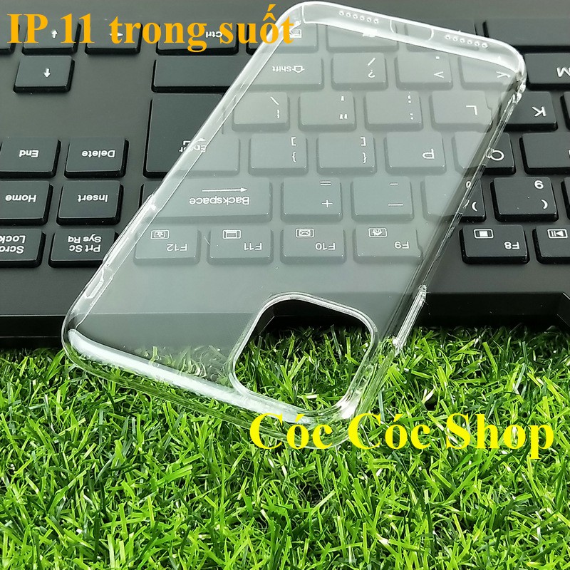 Ốp lưng IPhone 11/ 11 Pro/ 11 Pro max nhựa CỨNG TRONG SUỐT/ CỨNG NHÁM MỜ