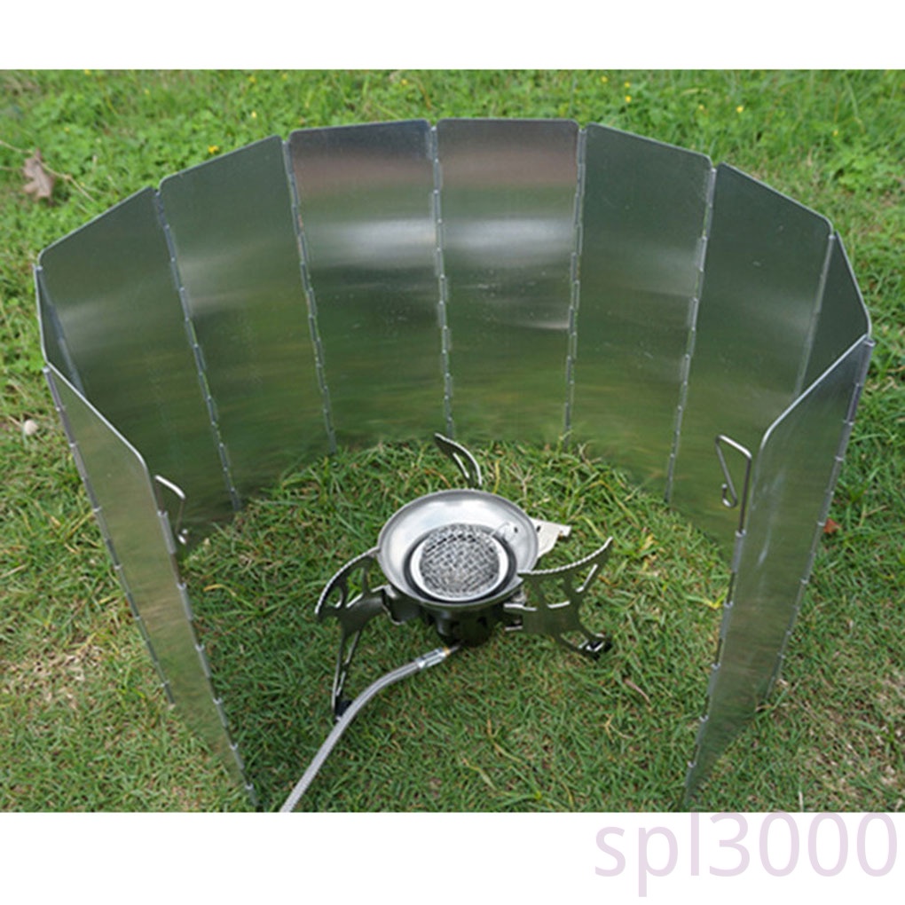 Tấm Chắn Gió 9 Tấm Có Thể Gấp Gọn Tiện Dụng Cho Bếp Nấu Ngoài Trời