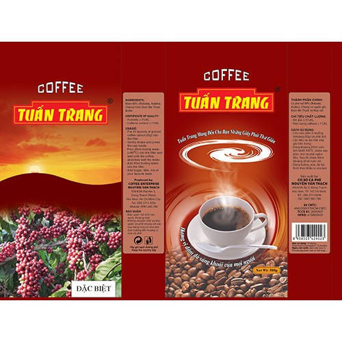 Cà phê bột rang xay Tuấn Trang gói 500gr