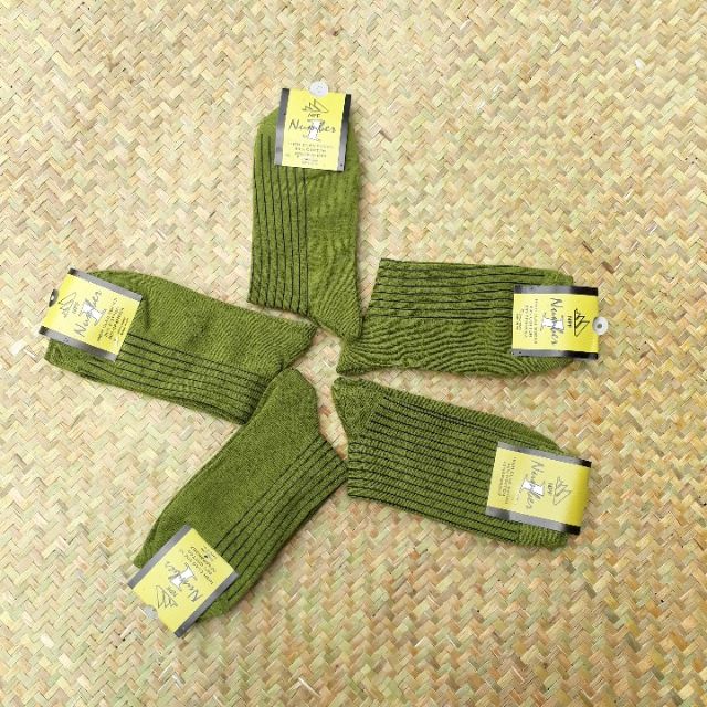 Vớ chân nam xanh rêu 5 đôi