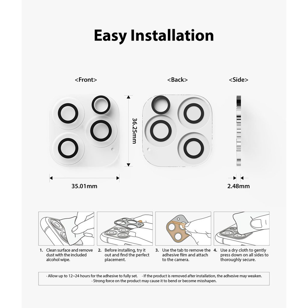 Dán bảo vệ Camera Full Cover Glass Ringke iPhone 15 Pro Max / 15 Pro / 15 Plus / 15 / 14 Pro Max / 14 Pro / 14 Plus / 14