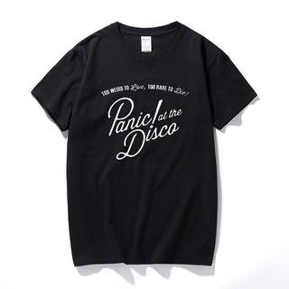 Mới áo nam cổ tròn in hình ban nhạc panic at the disco s1\n