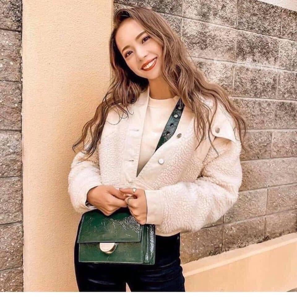 Túi xách tay nữ da nhăn siêu sang Char les