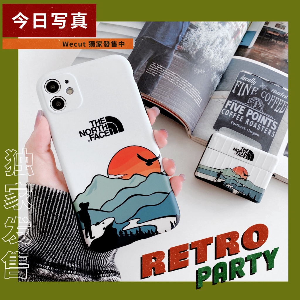 Ốp lưng IPhone cạnh vuông THE NORTH FACE 6/6plus/6s/6splus/7/7plus/8/8plus/x/xr/xs/11/12/13/14/pro/max/plus/promax BVC83