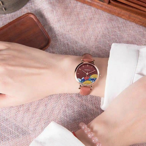 [NHẬP KHẨU]Đồng hồ đeo tay Panmila 0510 mặt tròn,dây da, chống nước thời trang sang trọng cho nữ
