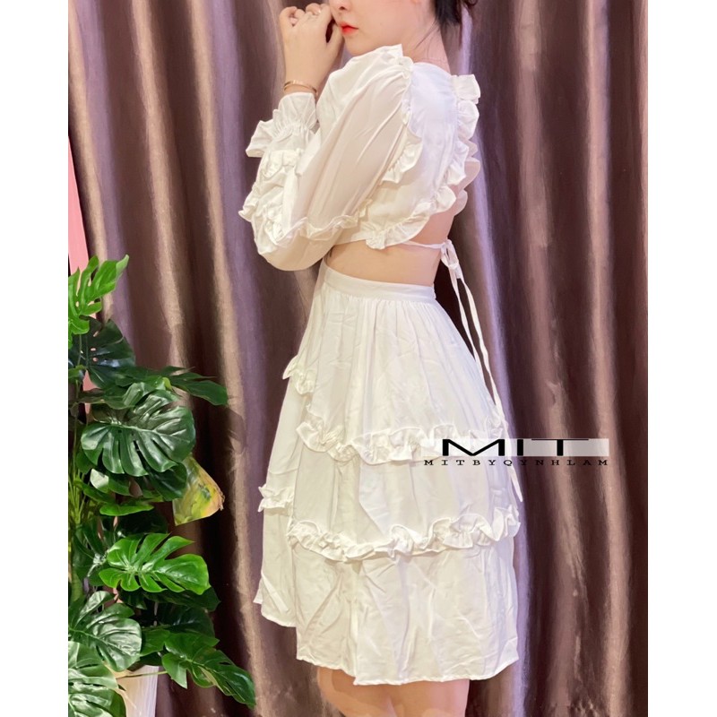 Luca Dress- Đầm váy khoét eo hở lưng tôn dáng