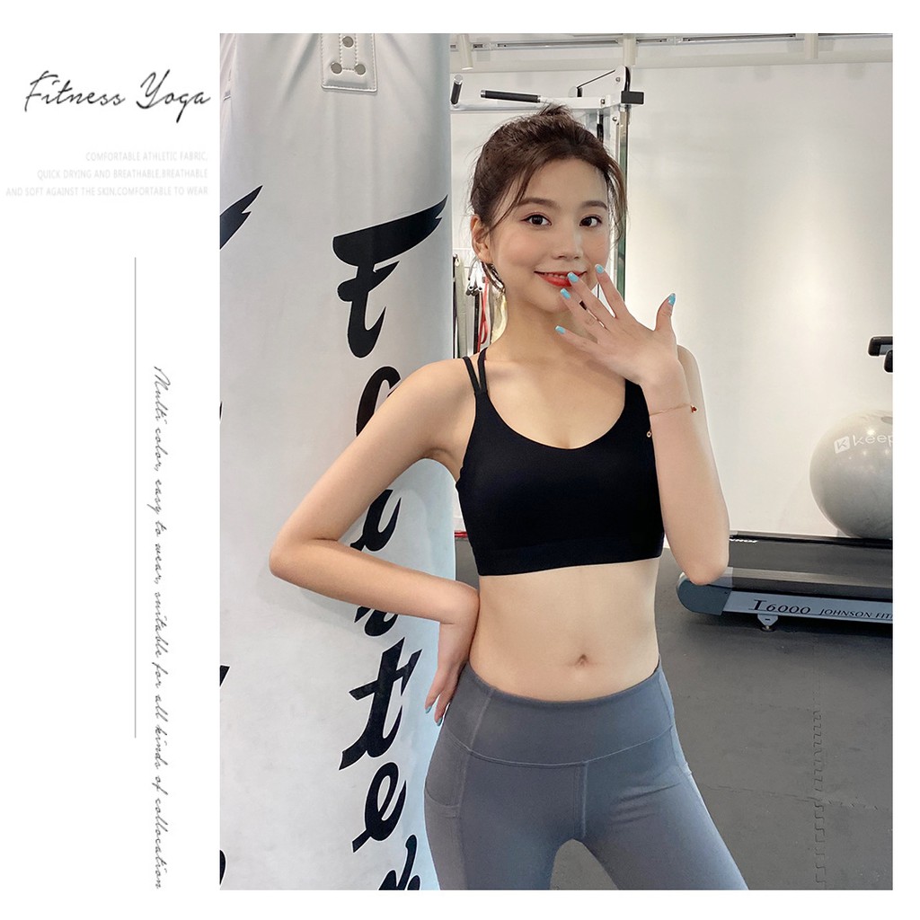 Áo Bra Tập Gym Yoga Thể Thao Dáng Croptop Nâng Ngực Sexy