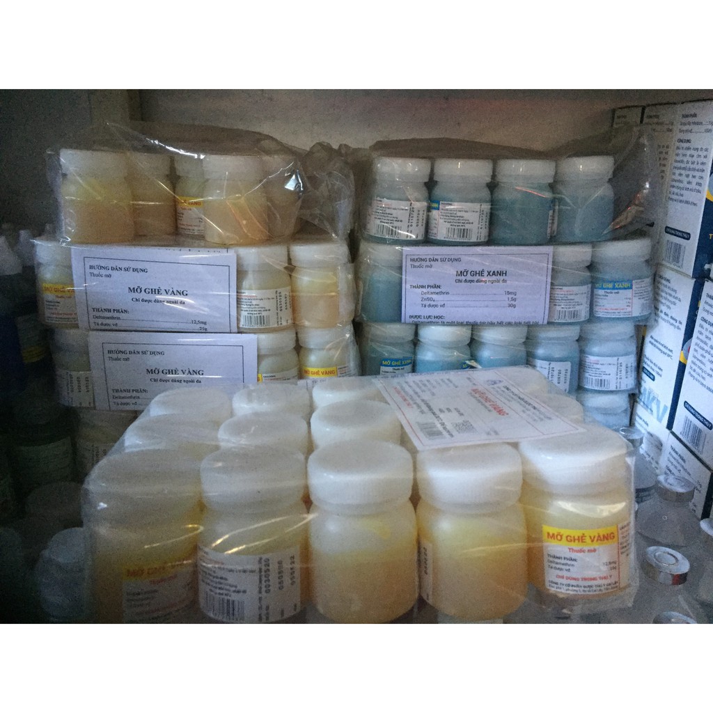 Mỡ ghẻ xanh, vàng - thuốc mỡ bôi ngoài da