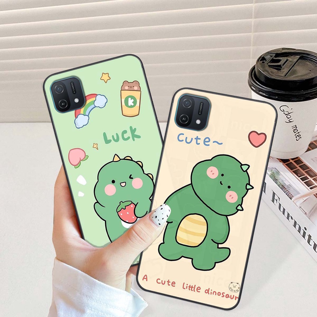 Ốp Oppo A16k in hình khủng long Dino siêu dễ thương