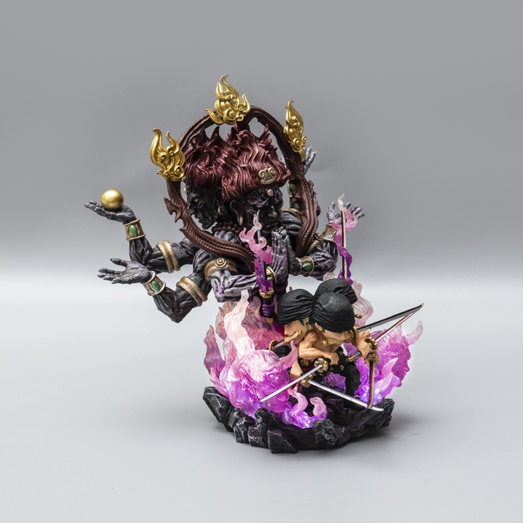 Mô hình One Piece Zoro Asura Tam Long Kiếm có Led cao 22cm ZR10 - Mô hình Zoro Tam Kiếm One Piece Haki Shop