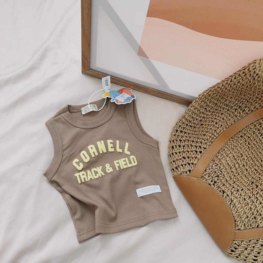 Áo ba lỗ bé trai, bé gái, áo ba lỗ Basic chất tăm lạnh Quảng châu xịn xò mát lạnh cho bé 6-26kg