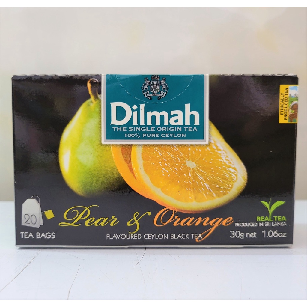 [Hộp 30g – CAM &amp; LÊ] TRÀ ĐEN TÚI LỌC [Sri Lanka] DILMAH Pear &amp; Orange Flavoured Ceylon Black Tea