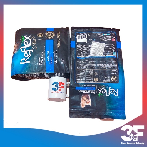 Thức Ăn Hạt Chó Reflex Plus Mini &amp; Breeds Vị Cá Hồi Cho Chó Con Và Chó Nhỏ Bao 3Kg