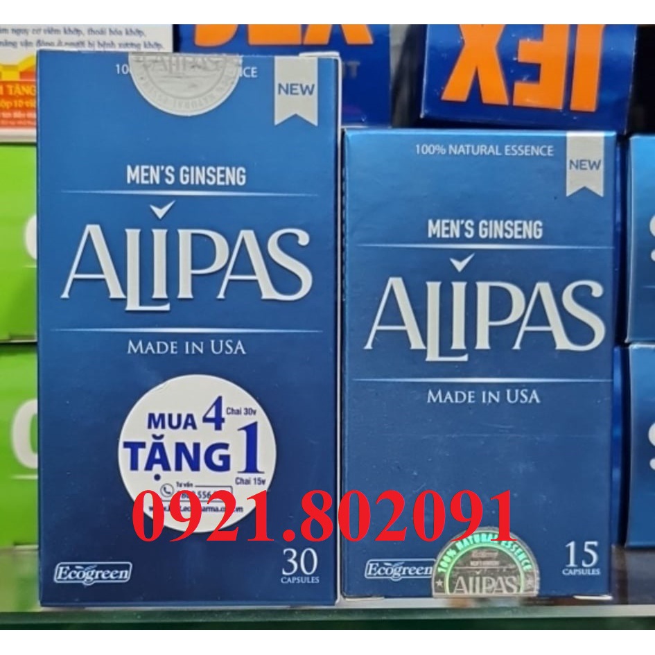 (có tem tích điểm) Sâm Alipas platinum viên uống tăng cường sinh lý nam