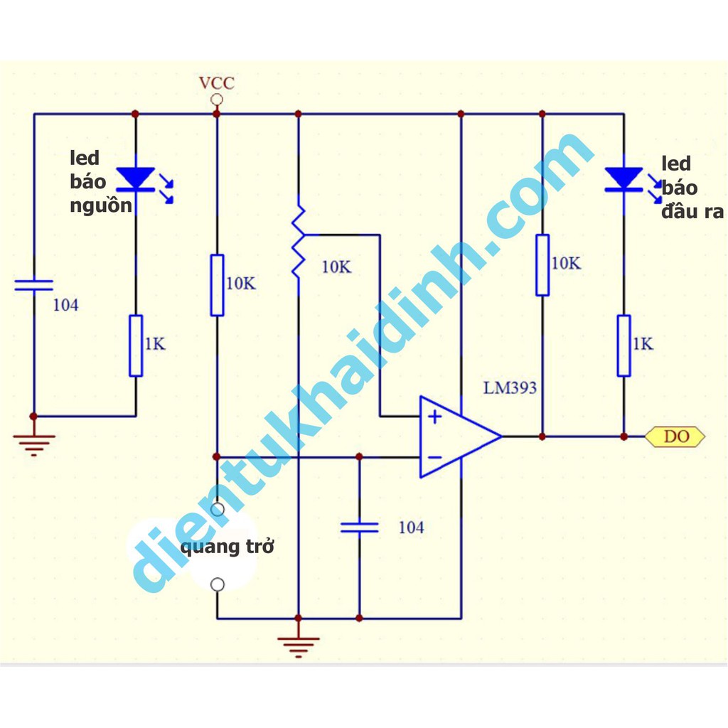 2 cái MODULE cảm biến ánh sáng quang trở 3P, out:DO, áp 3.3-5.5V kde3178