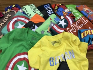 Áo siêu nhân bé trai,