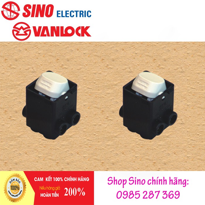 Hạt Công Tắc 2 Cực 20A Sino Vanlock (Hạt Bình Nóng Lạnh, Điều Hòa) - Hàng Chính Hãng. Model: S30MD20