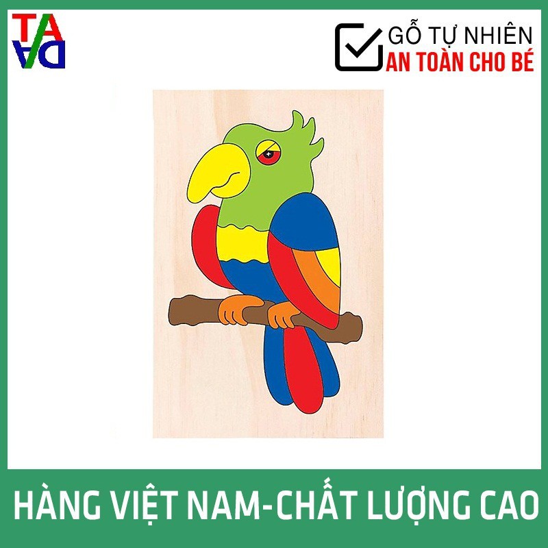 Đồ Chơi Gỗ VNXK Hợp Chuẩn, An Toàn Cho Bé - Tranh Ghép Hình Con Vật