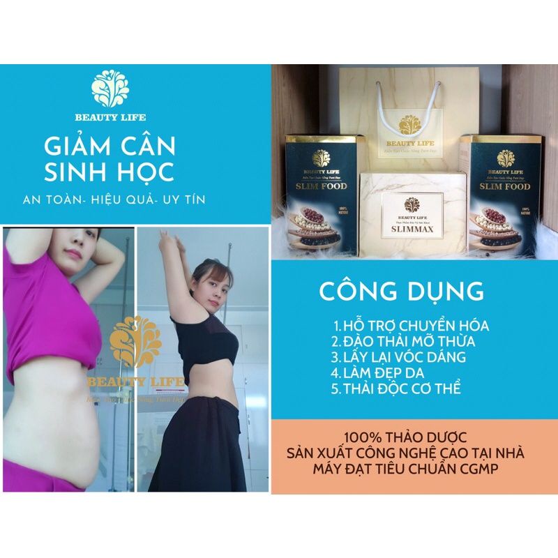 Trà Giảm Cân Sinh Học SLIMMAX-SLIMFOOD( cam kết không giảm hoàn tiền )