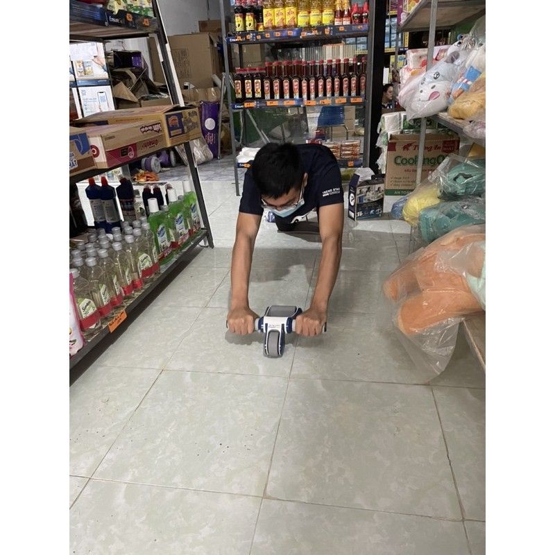 CON LĂN TẬP CƠ BỤNG TẶNG KÈM THẢM , DÂY KHÁNG LỰC