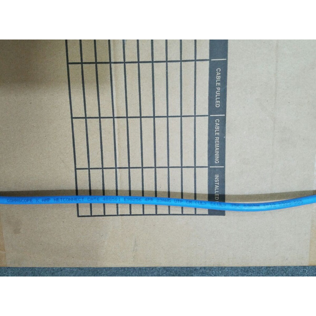 Dây cáp mạng Cat6 AMP  UTP màu xanh 1427254-6 hoặc 1427071-6 có CO, CQ. Hàng chính hãng