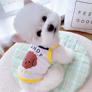 Áo 2 dây mặt poodle cho chó mèo
