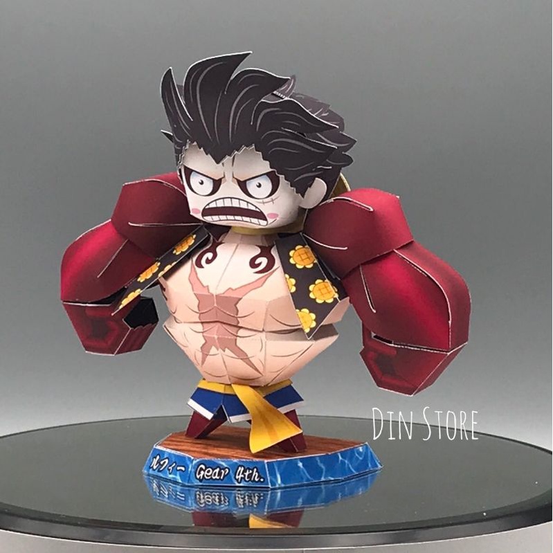 Mô Hình Giấy Luffy Gear 5 Thần Mặt Trời Nika - Monkey D. Luffy Gear 4 Gear 3 Gear 2