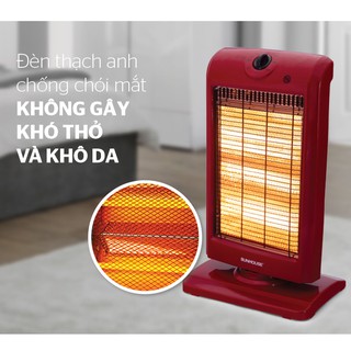 Đèn sưởi 3 bóng tốc độ làm ấm nhanh, tỏa nhiệt đều. Sunhouse SHD7016