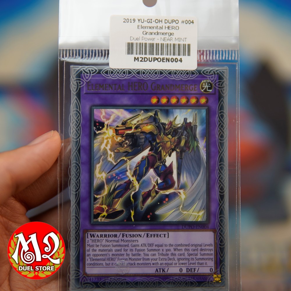 Thẻ bài đồ chơi Yugioh DUPO-EN004  - Elemental HERO Grandmerge – Ultra Rare -Bảo quản M2SCCQ-LITE