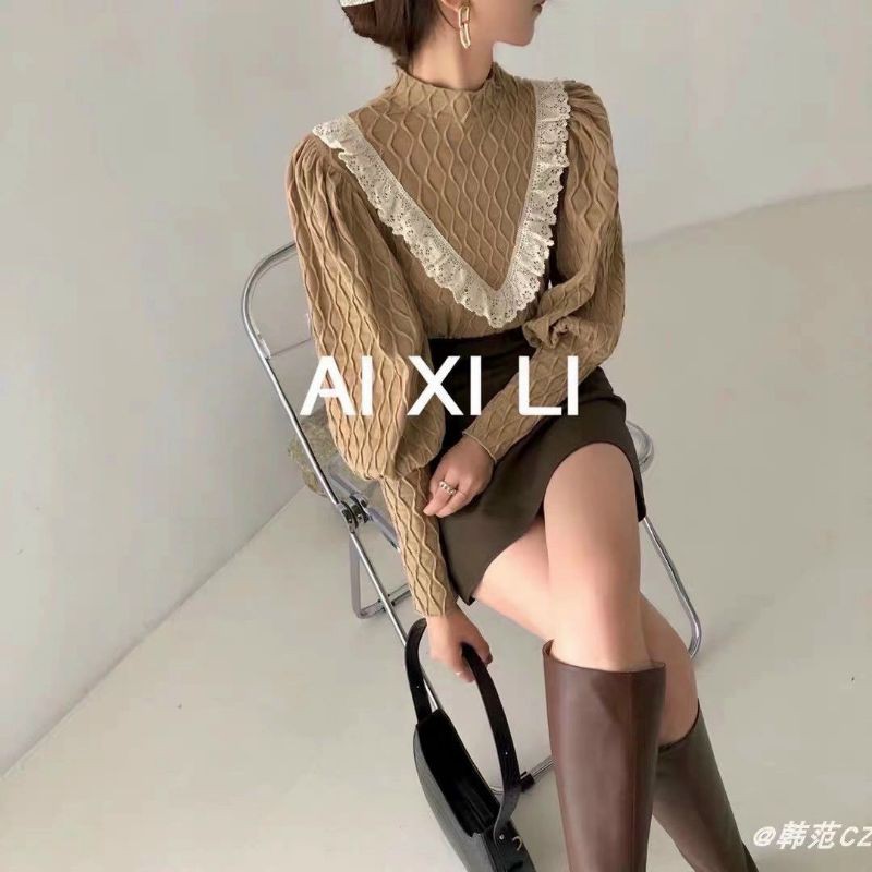 Áo len bèo chữ V hàng Quảng Châu