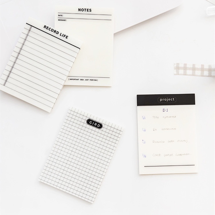 Set 50 Giấy Ghi Chú Trong Suốt Tiện Dụng Cho Học Sinh