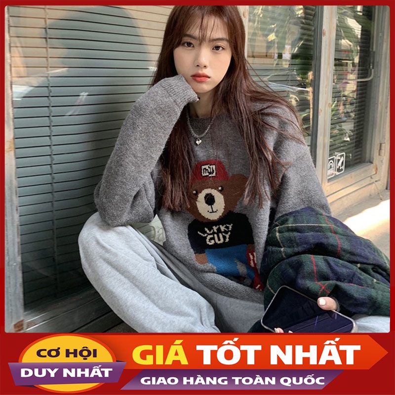 Áo Len Gấu Siêu Hót Dày Dặn Hàng Loại 1 M1039-Violet