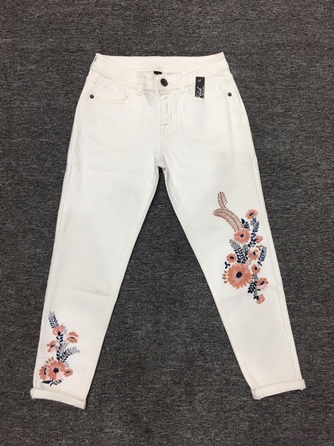 QUẦN JEANS NỮ THÊU XUẤT KHẨU