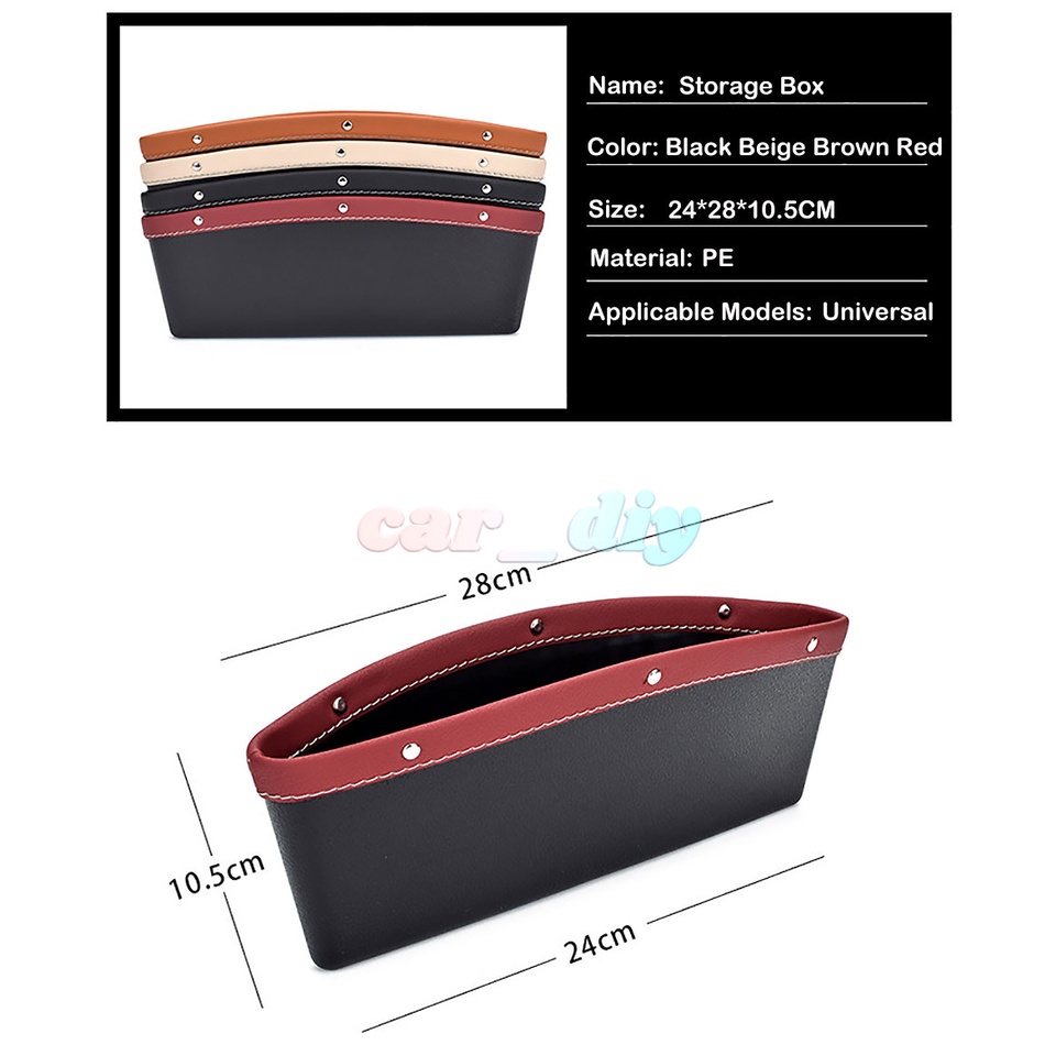 Túi Da PU Đựng Đồ Đa Năng Gắn Khe Hở Ghế Ngồi Xe Hơi