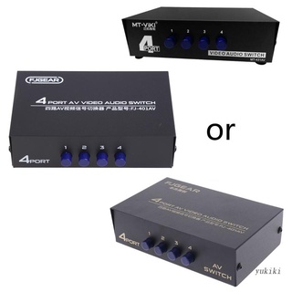 Hộp chia tín hiệu av audio video 4 cổng vào 1 ra 4 cổng ra rca