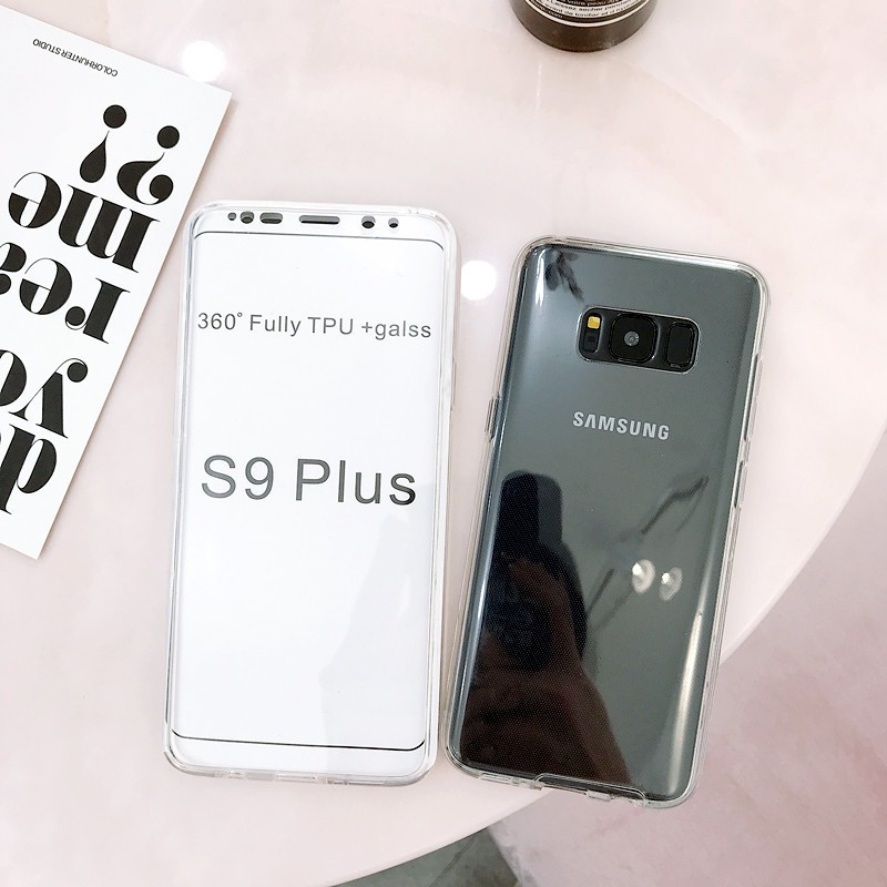 Ốp lưng Samsung S8 Plus/S9/Note 8 trong suốt 2 mặt bảo vệ full 360 độ