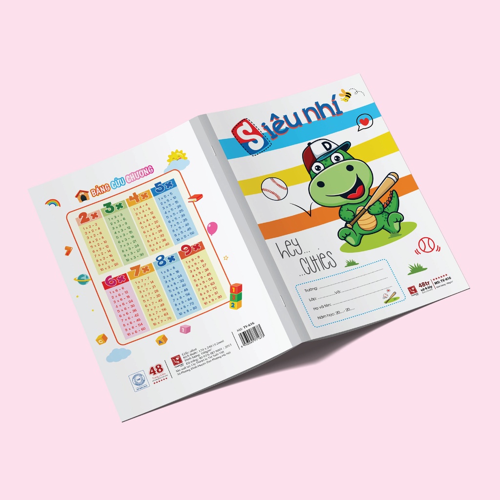 TUANVIET BOOKS Vở Ô ly Siêu nhí - Cao cấp 6 sao (10 quyển/lốc 48 trang - Giao mẫu ngẫu nhiên)