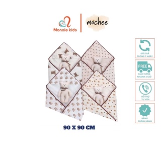 Ủ choàng xô Mochee trần bông cho bé 90x90cm - Monnie Kids