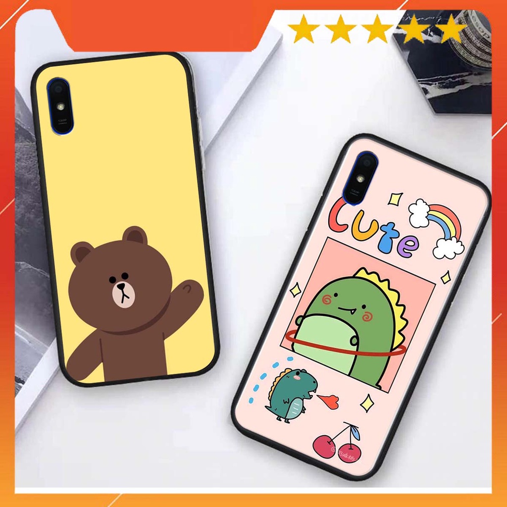 Ốp lưng Xiaomi REDMI 9A in hình khủng long , gấu nâu xinh xắn, siêu cute  mà còn vô cùng RẺ -ĐẸP