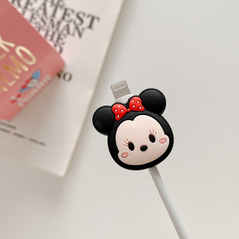 Phụ Kiện Quấn Bảo Vệ Dây Cáp Sạc iPhone Hình Hoạt Hình Dễ Thương