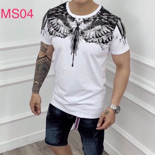 Áo thun nam cổ tròn, đính hạt