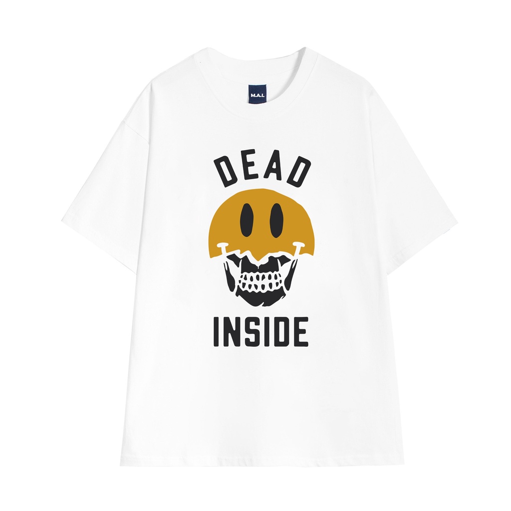 Áo Thun Tay Lỡ Unisex DEAD INSIDE, Áo Phông Unisex Nam Nữ Form Rộng Thời Trang –MALUNI008- MAL STORE