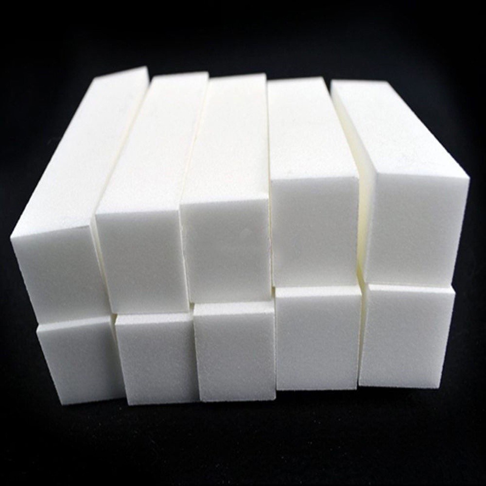 Bộ 10 Khối Mài Giũa Móng Tay Màu Trắng Mới
