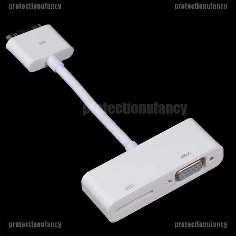 Protectionufancy  30pin Digital AV Adapter To VGA Fit For iPhone 4 4S iPod iPad 2 3  ABC