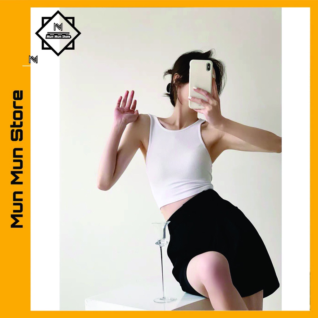 Áo balo lỗ sát nách croptop nữ ôm body MunMunStore chất vải cao cấp, phong cách trẻ trung 2