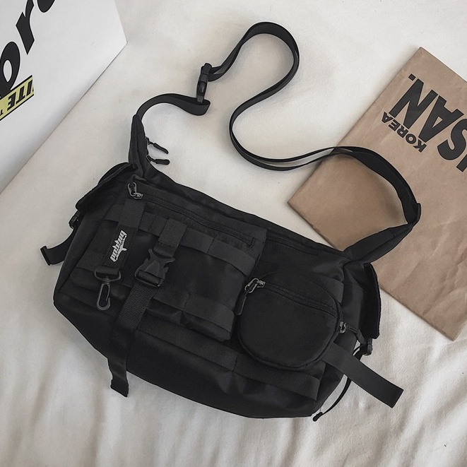 Túi đeo chéo Unisex nam nữ chất vải chống nước cực xịn đính kèm nhiều túi phụ