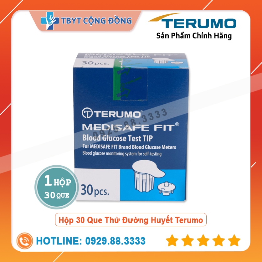 Hộp que thử đường huyết tiểu đường Nhật Bản Terumo Medisafe Fit ( 30 que , combo 60 que )