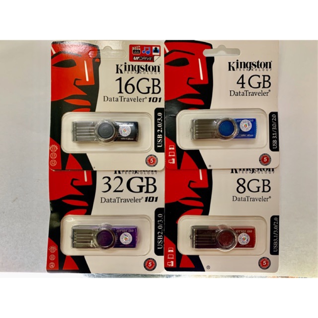 USB Kingston 4GB/8GB/16GB/32GB/64GB - Tem FPT USB nhỏ gọn tiện dùng có 4 màu sắc chất liệu nhựa cứng hàng nhập khẩu