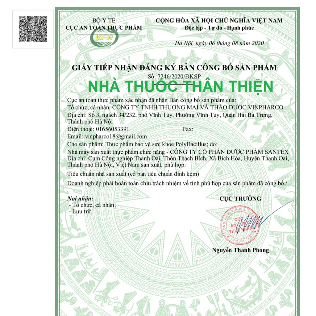 Men vi sinh Polybacillus – Hỗ trợ bổ sung lợi khuẩn, giảm rối loạn tiêu hóa, khó tiêu, chướng bụng (15 ống 10ml)